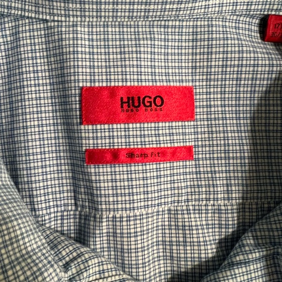 Hugo plaid dress shirt; 17.5, 36/37 - Picture 4 of 6